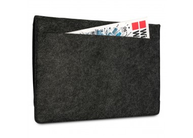 Pouzdro na notebook Kanvasa 13" - antracit/hnědá