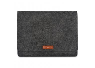 Pouzdro na notebook Kanvasa 13" - antracit/hnědá