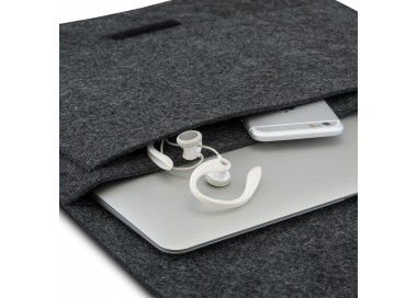 Pouzdro na notebook Kanvasa 12" - antracit/hnědá