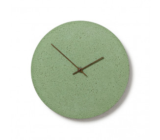 Betonové hodiny 30 cm - zelené/ořechové