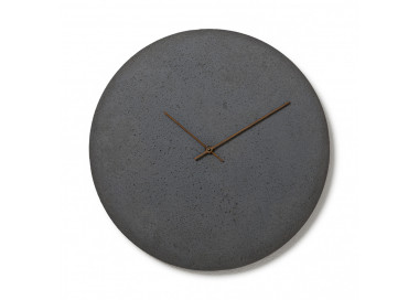 Betonové hodiny 50 cm - břidlicové/ořechové