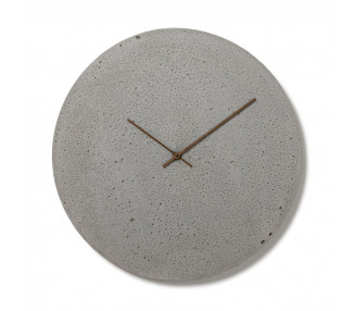 Betonové hodiny 50 cm - šedé/ořechové