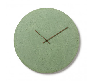 Betonové hodiny 50 cm - zelené/ořech