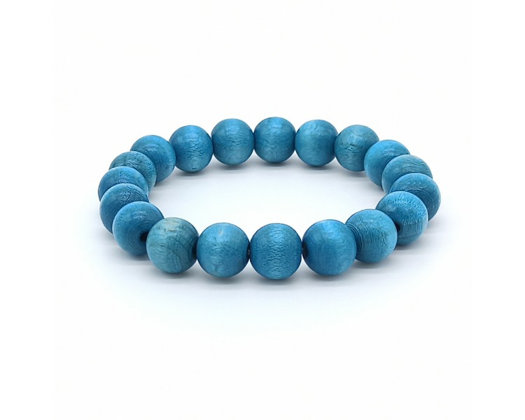 Korálkový náramek dívčí - průzračně modrý