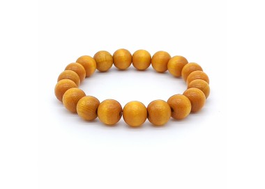 Korálkový náramek dívčí - zlatavě žlutý