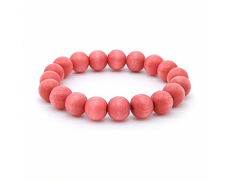 Korálkový náramek dívčí - lososově růžový