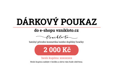Dárkový poukaz v hodnotě 2 000 Kč