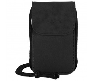 Crossbody kabelka na mobil Amelie Expatrié - černá