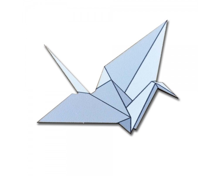 Brož jeřáb origami