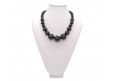 Dřevěné korále krátké – černé