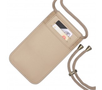 Crossbody kabelka na mobil Amelie Expatrié - béžová