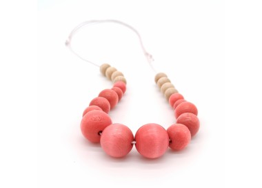 Korále Polo dřevěné – růžové