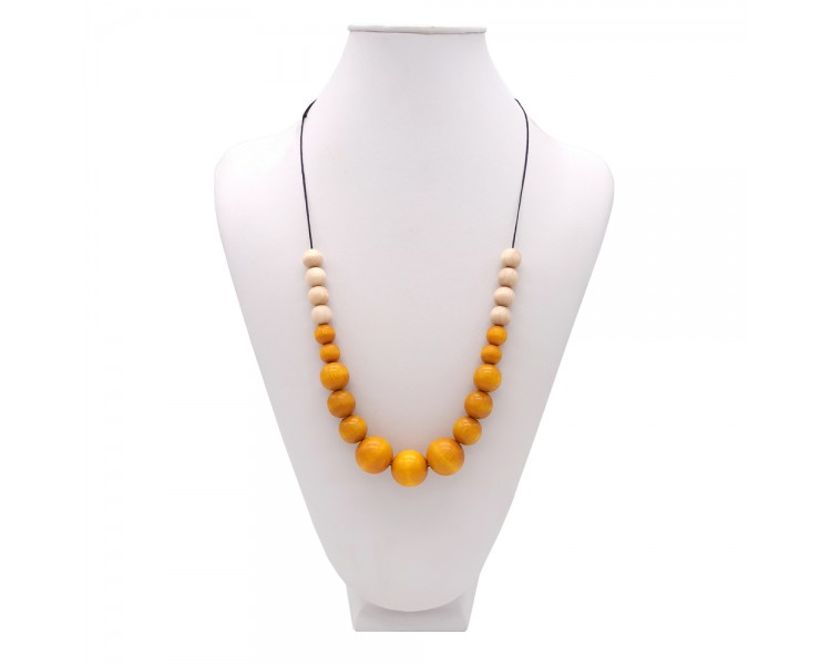 Korále Polo dřevěné – žluté