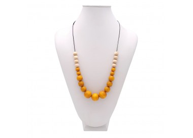 Korále Polo dřevěné – žluté