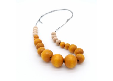 Korále Polo dřevěné – žluté