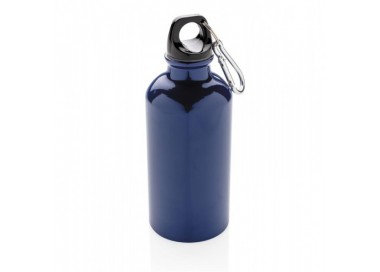 Outdoorová láhev s karabinou 400 ml - modrá