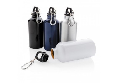 Outdoorová láhev s karabinou 400 ml - modrá