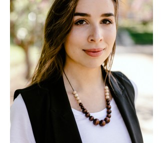 Korále Polo dřevěné – žluté